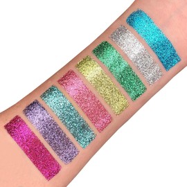 Moon Glitter - Shakers biodegradables ecológicos con purpurina 100% cosmética para cara, cuerpo, uñas, cabello y labios, 5 g, color rosa oscuro