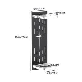 ANMAYNICE Wall Mount Light Saber Display Stand, Vertical Light Saber Holder for Wall, Acrylic Saber Wall Mount Display Rack for Sword Wand Saber Collectors, Black