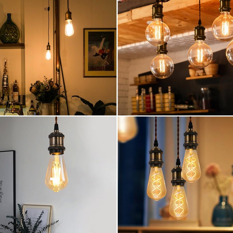 ANWIO Pendant Lights, Set of 4, E26 Base, Adjustable Angle,