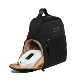 Sarah Wells Fiona Breast Pump Backpack – Machine Washable Neoprene Pump Bag with Insulated Milk Storage, Laptop Pocket & Adjustable Straps – Stylish Breastfeeding Backpack for Work & Travel (Black)