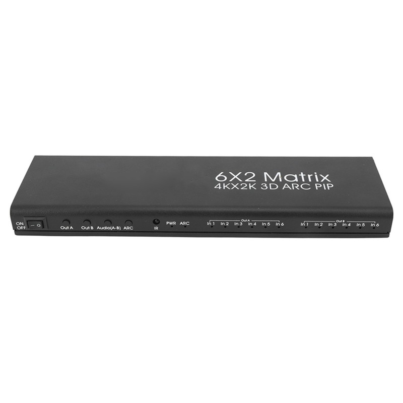 6x2 HD Multimedia Interface Switch Splitter 6 in 2 Out