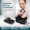 Cepillo Corporal de Silicona Negro con Jabonera y Drenaje para