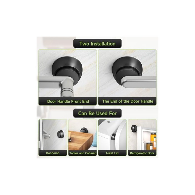 Protector de pared para tope de puerta con cabezal de