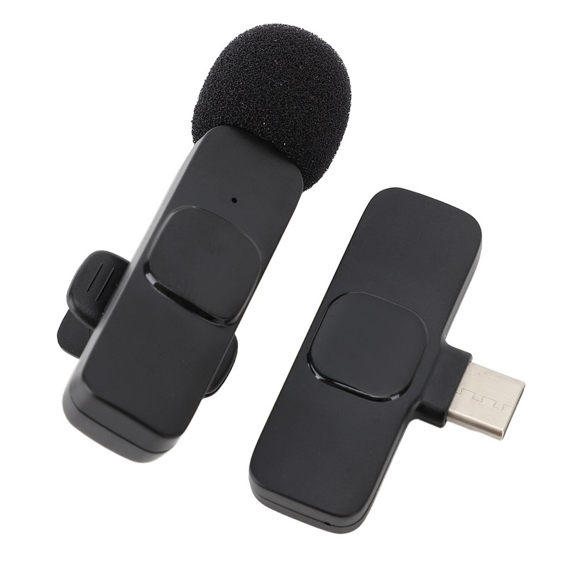Wireless Lavalier Microphone Noise Cancelling 360° Sound 20m Range Professional