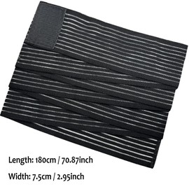 ONETOZERO Cold Pack Strap, Elastic Belt to Wrap Cold Pack, Ice Pack Extender Strap, Add Length to Most Ice Pack, Multifunctional (Black)