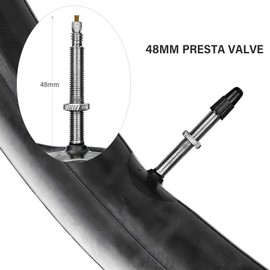 BEAUGIREW 2 Pack 26" Bike Tubes 26 x 1.75/2.125 FV 48mm Presta Valve Bicycle Tubes Compatible with 26x1.75 26x1.90 26x2.0 26x2.126 26x2.125 Inner Tubes