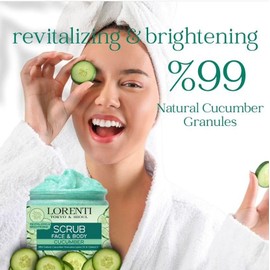 Lorenti Green Tea Scrub 500 ML Face & Body | Jojoba Oil & Vitamin E Anti Celulite, Anti Aging Smoother & Moisturizes