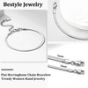 Bestyle Women's Snake Bracelet Stainless Steel Charm Hand Chain, Width