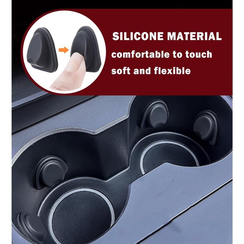 2025 Upgrade Car Cup Holder Insert,Anti-Slip Silicone Cupholder Insert for