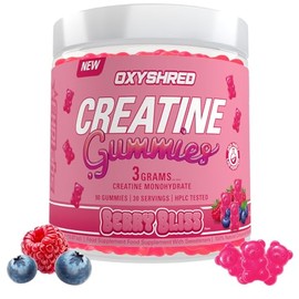 EHP LABS Creatine Gummies 3g Per Serving - Berry Bliss Chewable Creatine Monohydrate Gummies for Men & Women, Muscle Support, Strength & Workout Performance - Convenient Pre & Post Workout, No Powder