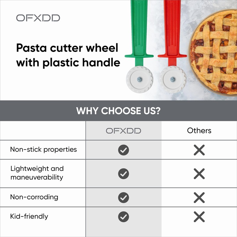 Pasta Cutter Wheel - Hand Ravioli Cutter - Dough Pastry
