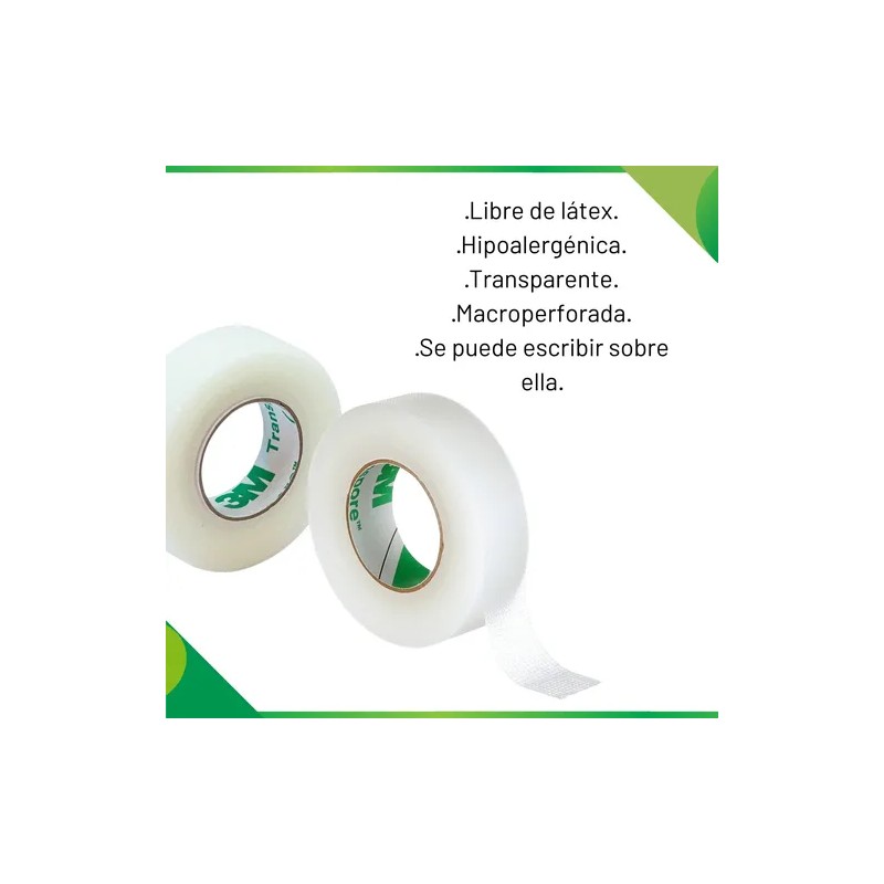 Cinta Transparente Transpore 3m 9 Metros Diferentes Medidas