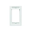 Leviton Single Gang MOS Wallplate with ID Windows, 41290-SMW, White