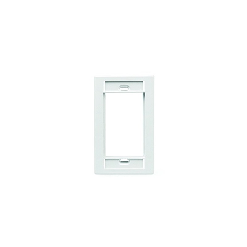 Leviton Single Gang MOS Wallplate with ID Windows, 41290-SMW, White