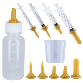 ciciment 10 Pack Feeding Bottle and Feeding Syringe with nipple for Puppy Kitten Squirrel and Other Newborn Pets Slow Feeder