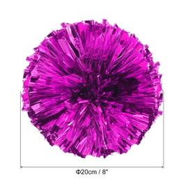 PATIKIL Cheerleading Pom Poms, 2 Pack PET Cheer Pom with Finger Holes for Sports, Game, Team Spirit, Fun, Dance, Stage Events, Blue