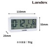 LANDEX Alarm Clock, Digital Thermometer with Magnet, Small, Mini Calendar