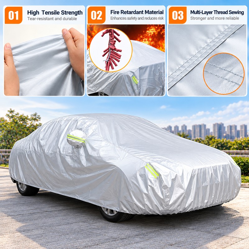 Full Exterior Car Cover for Outdoor Parking – Sun, Snow