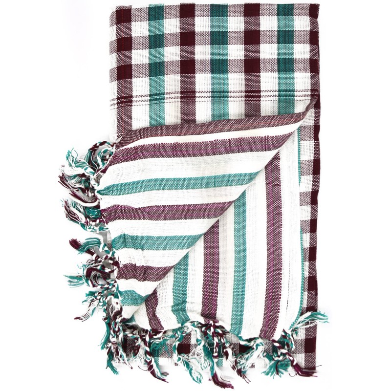 PANASIAM Krama, bordeaux turquoise, 165x65cm