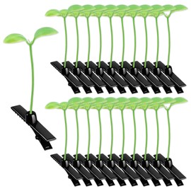 Bountiful Collection of 50 Charming Butterfly and Sprout Clips - Realistic Plant & Butterfly Hair Clips, Green Hat, Bat, Flower & Bean Sprout Clips, Claw Clip - Hair Bedazzler for Women