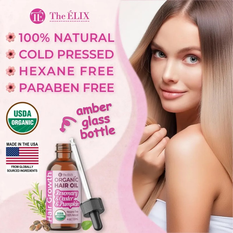 Aceite Capilar The Elix Organic Hair Growth 120 Ml Con