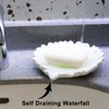 Self Draining Soap Dish Inspired by Daisy Flower Ceramic Waterfall
