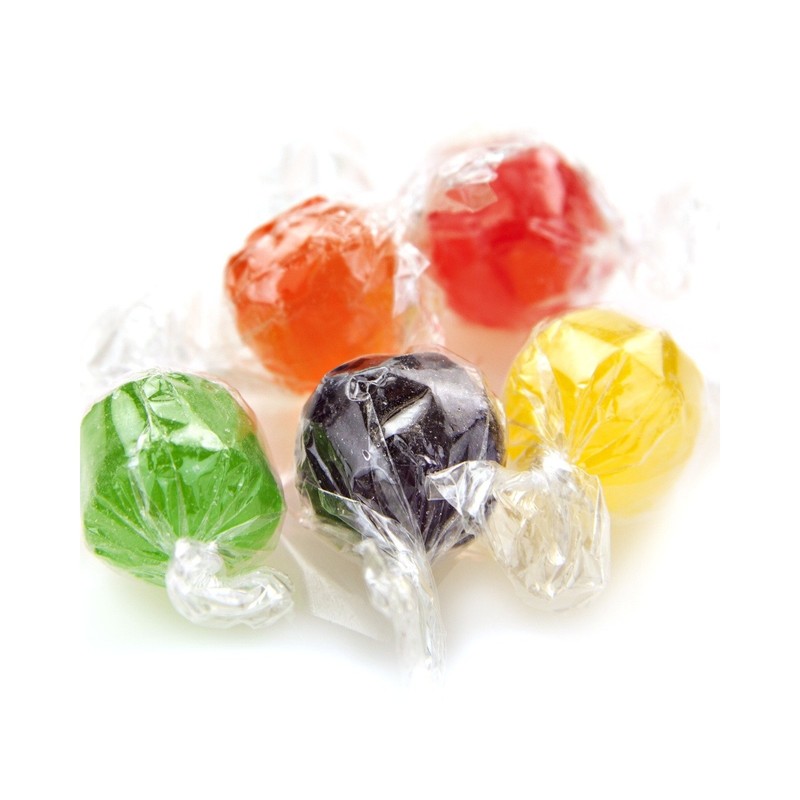 Candy Retailer Wrapped Sour Fruit Balls Hard Candy 1 Lb
