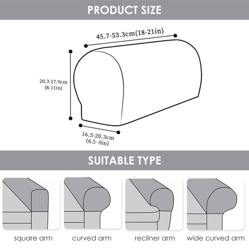 Armrest Chair Covers, Set of 4 Stretch Armchair Covers for
