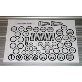 COMET Pinball Machine Insert Decals