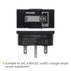 Jayron Resettable Hour Meter Gauge (AC 6-85V/DC 6-60V) Snap-in Design