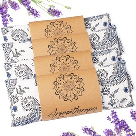 Hihealer Paquete de 4 almohadas de ojos, accesorios de meditación de yoga, lavanda, aromaterapia, máscara de ojos pesada para dormir, yoga, meditación, relajación de cuidado personal para mujeres y madres