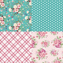 Scrapbook Paper Pack 6x6,Spring Scrapbook ,Vintage Scrapbooking Supplies,12 Designs Retro Floral Pattern Paper 24 Sheet Decorative Paper for Card Making Scrapbook Decoration,Photo Album Decor