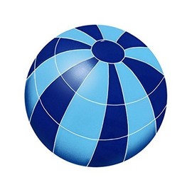 Beach Ball Ceramic Swimming Pool Mosaic (7", Blue)