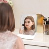 SYHITOU Foldable Travel Makeup Mirror,Adjustable Angle Portable Standing Vanity Mirror,