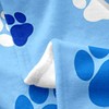 jewelou Cute Animals Paw Flannel Fleece Throw, Dog Paw Print