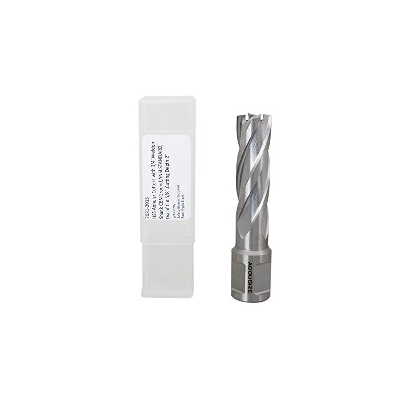 Accusize Industrial Tools 5/8'' Cutting Dia x 3/4'' Weldon Shank