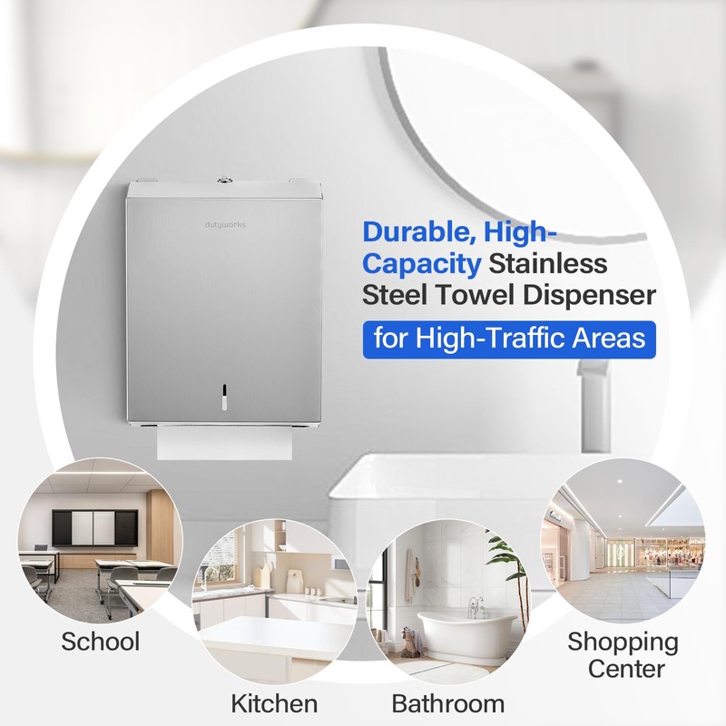 304 Stainless Steel Paper Towel Dispenser Wall Mount
