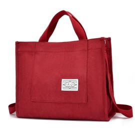 Fashion Crossbody Bag Tote Bag Women Small Bag Handbag Stylish Tote Handbag for Women Corduroy Hobo Bag Handbag Bag (Red Plus)
