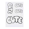 4 x 'Cute' Temporary Tattoos - Water Resistant, Skin-Safe, Non-Toxic