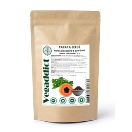 100% Natural Sun Dried Papaya Seeds | High Papain & Carpain (digestive enzymes) Content | No Additives | Vegan | Laboratory Tested | Gluten & Lactose Free | Ethycally sourced | (25g)