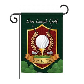 Breeze Decor G159042 Live, Laugh, Golf Interests Sports Decorative Vertical Garden Flag, 13" X 18.5", Multi-Color