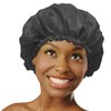 Argan & Black Castor Treatment Caps Satin Sleep Cap Bonnet