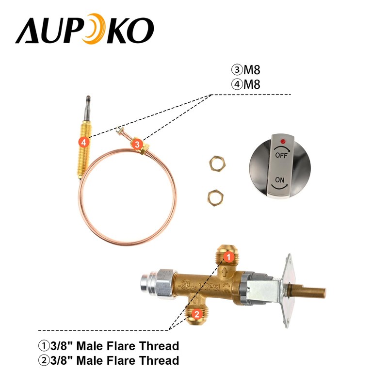 Aupoko Low Pressure LPG Propane Gas Flame Failure Safety Control