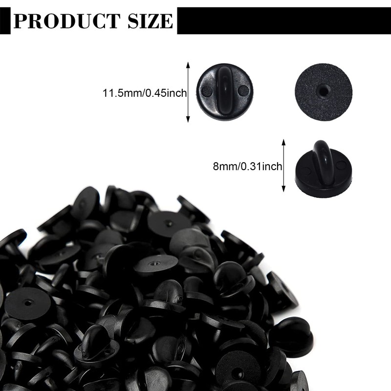 30pcs Rubber Pin Back,Butterfly Clutch Backings,Pin Safety Backs Replacement Uniform