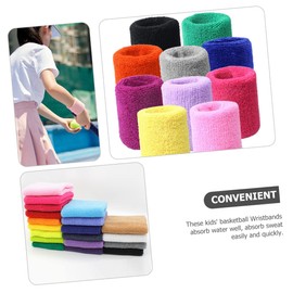 BESPORTBLE 10pairs Boy Girl Sweatbands Soft and Comfortable Sweat Bands for Wrist for Basketball Running Outdoor Activities Sweat-Absorbing Polyester-Cotton Multi