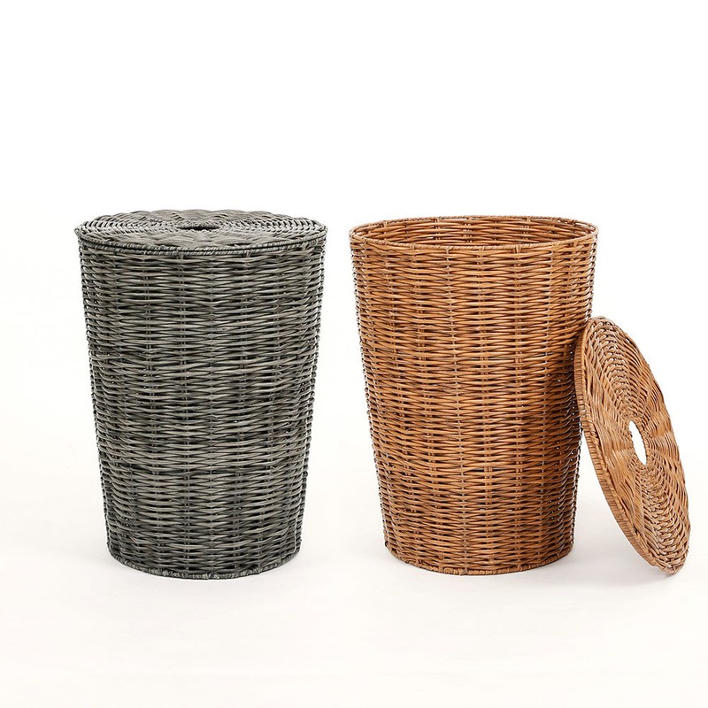 Home&amp;House Rattan Pattern Hamper Choose 1 per capacity, 80L80L_White White