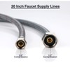 Faucet Supply Lines, ARCORA 20" Length Bathroom Kitchen Faucet Connector