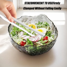 Chalazae Egg Removal Tool for Eggs, Right Chalaza Removal Tool, Stainless Steel Tongs, Non-Slip Ice Clip, 15 cm, Silver