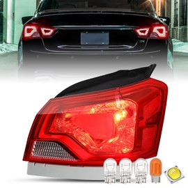 JSBOYAT Halogen Tail Light Fits for 2014-2020 Chevy Impala Outer Rear Light Taillight Assembly OE Direct Replacement Brake Tail Lamp w/Bulbs Right Passenger Side GM2805116 84247727
