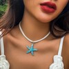 VRNGI Beach Jewelry for Women Seashell Necklace Gold Starfish Necklace